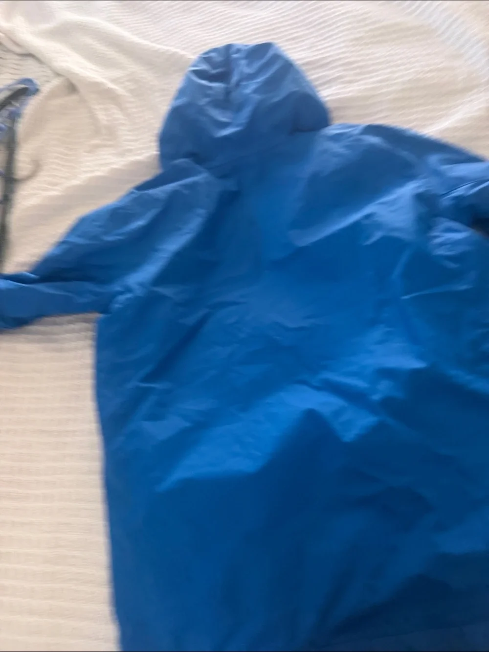 Columbia Bright Blue Hooded Rain Shell